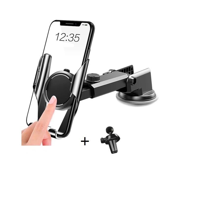 Licheers Автомобильный держатель для телефона для iPhone X XS MAX 8 7 Plus XIAOMI лобовое стекло автомобильный держатель для телефона Подставка Автомобильный держатель для samsung S9 S8 - Цвет: 3 in 1 Black