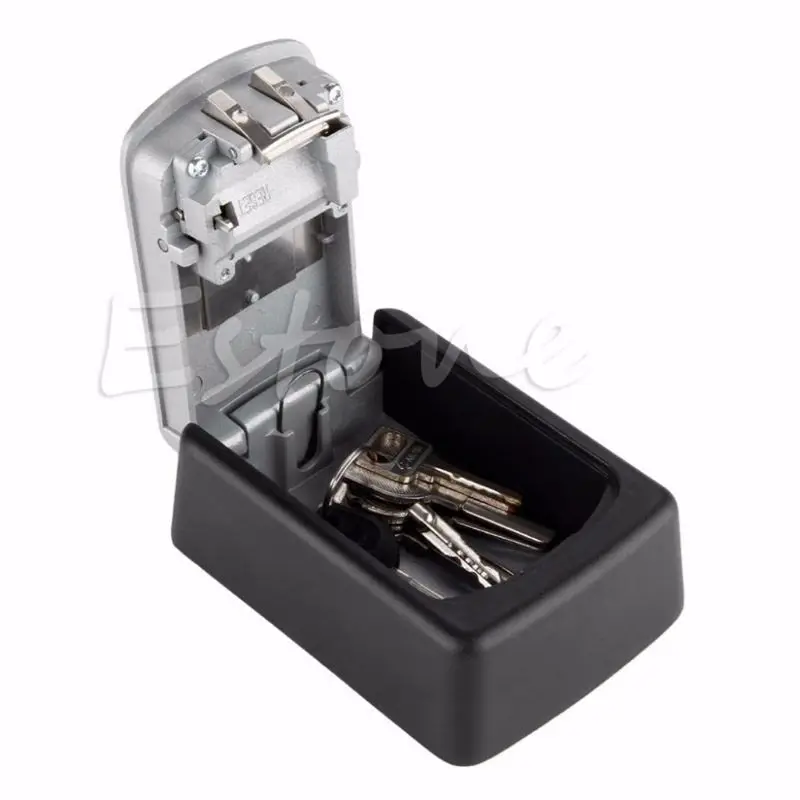 

Outdoor Safe Key Box Storage Organizer w/4 Digit Wall Mounted Combination Y1QB