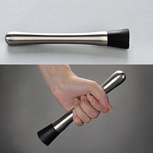 Bar Tool Set with Utensils Stainless Steel Cocktail Muddler and Mixing Spoon /& Straw Muddler