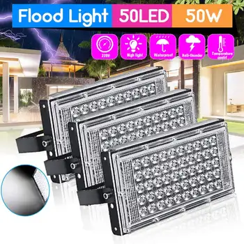 

220V 50W Led Flood Light Street Floodlight Street Spotlight IP65 Waterproof Outdoor Wall Reflector Lighting Garden Spotlightled