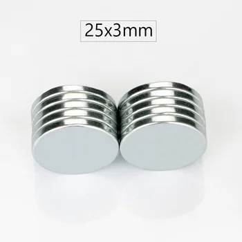 

RKZCT 25x3mm Super Strong NdFeB Magnet 10pcs 20pcs 30pcs Permanent Round Magnetic Disc Neodimio Imanes For Industrial Experiment
