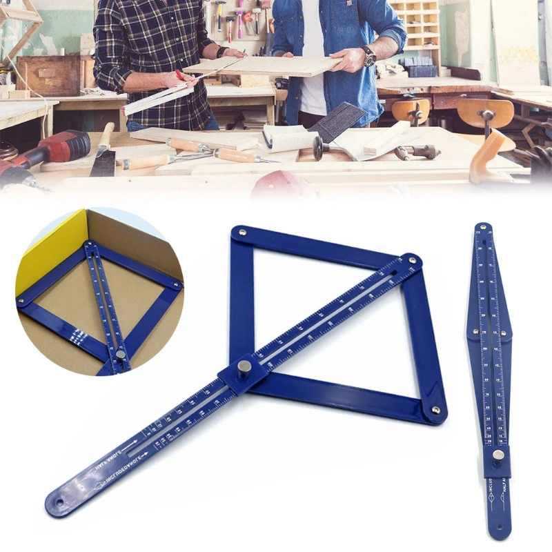 Carpenter Measuring Tool Angle Measuring Tool Angle Protractor Woodworking Measuring Tool Multifunctional Protractor Corner Angle Finder Tool Square Ruler Protractor Woodworking Model Craft Angle Square Tool