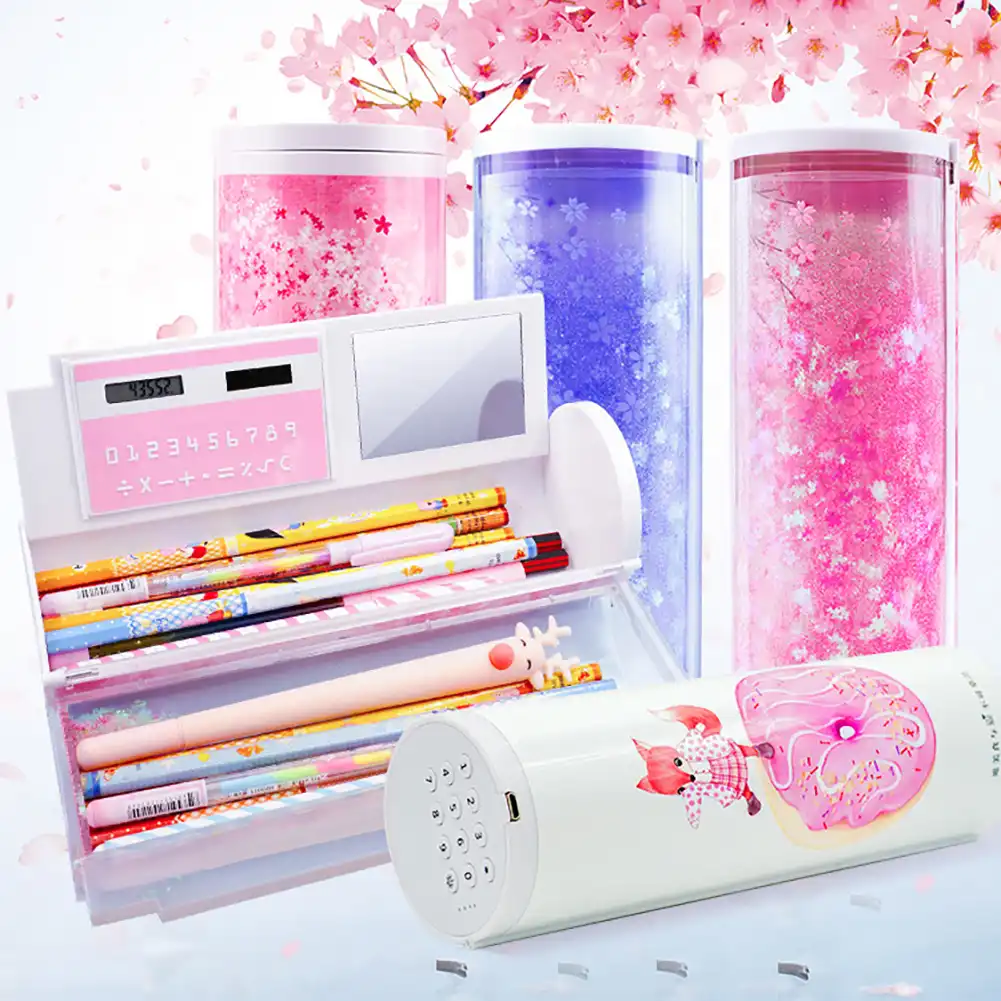 Three Layer Stationery Box Pencil Case for Girls With Super Storage
