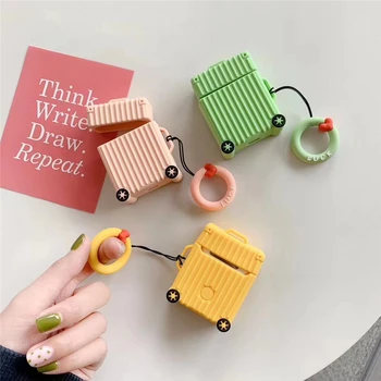 

Cute Trunk Silicone Bluetooth Earphone Case For Apple AirPods Lovely TPU Protection Cover For Apple Airpods Charging Box Funda