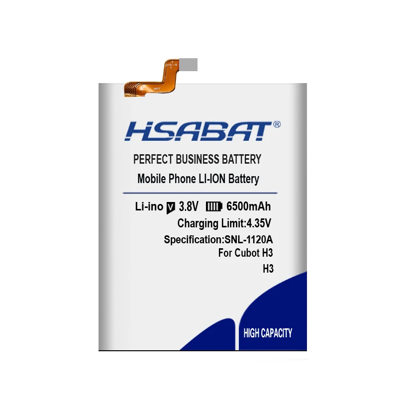 HSABAT 0 цикл 6500 мАч батарея для Cubot H3 высокое качество мобильного телефона запасной аккумулятор