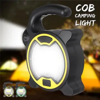 

Camping Lights Tent Lamp Portable Lantern Super Bright Work Light COB LED Flashlight 2Colors Travel Hiking Torch Outdoor