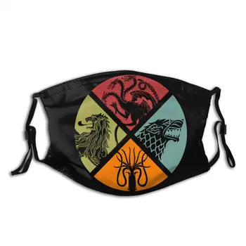 

GAME OF Thrones House Targaryen Stark Lannister Face Mask Summer Anti Bacterial Reusable Mouth Protection Cover Mouth Muffle