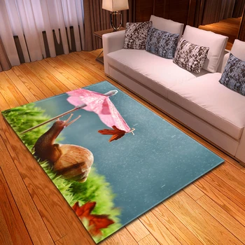 

Nordic Style 3D Snails Living Room Carpet Soft Flannel Bedside Area Rug Baby Crawling Play Mat Parlor Sofa Insect Rug Carpets