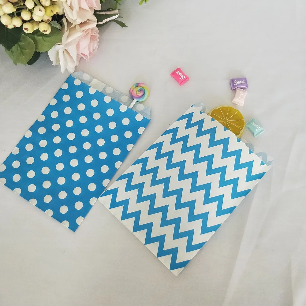 sky blue mix 120 Glassine белый и крафт-бумага Бумага сумки Размеры 5x" для украшения, подарочные пакеты, конверты, вечерние свадебные сувениры и многое другое(пропустите Ali Хао - Цвет: sky blue mix