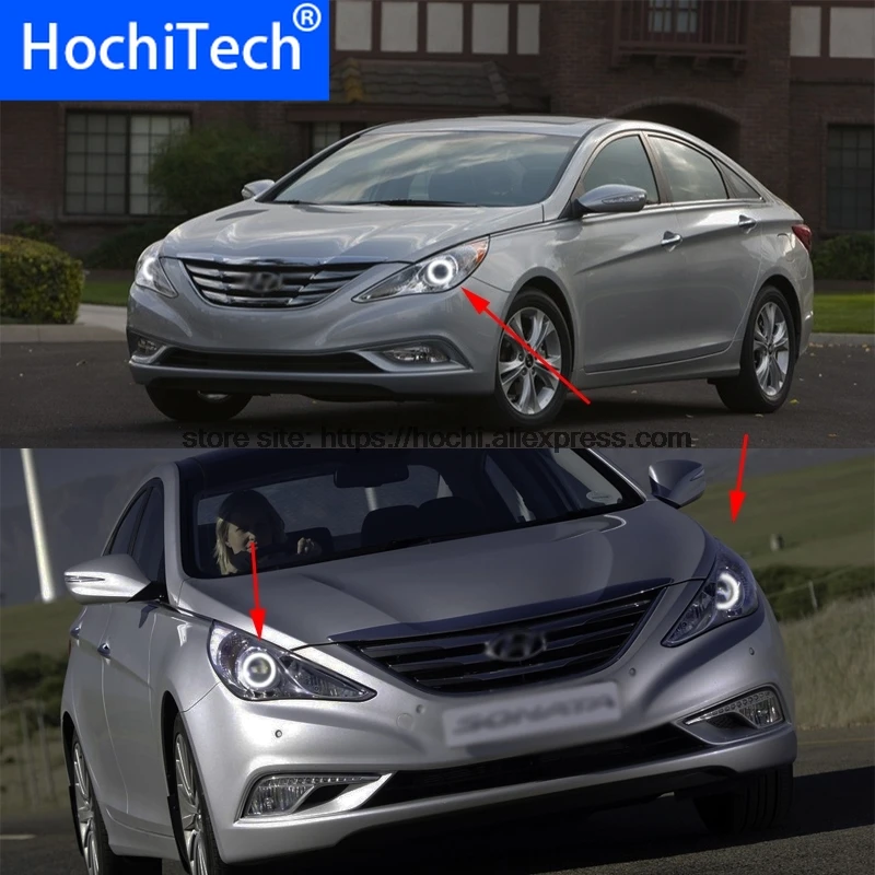 Для hyundai Sonata i45 2009- COB Led дневной свет Белый Halo Cob Led angel eyes кольцо без ошибок ультра яркий