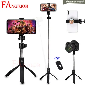

FANGTUOSI 4 In 1 Bluetooth Wireless Selfie Stick With Remote Control Universal Handheld Monopod Foldable Tripod For Phone Camera