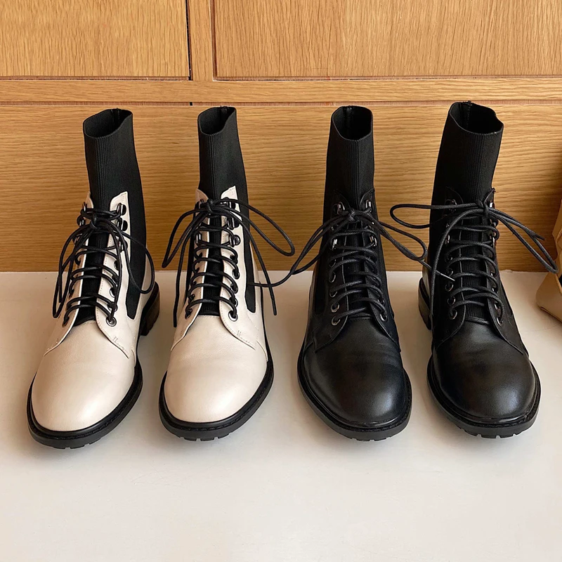 2020 г. Новая зимняя обувь женские ботильоны элегантные Стрейчевые из коровьей