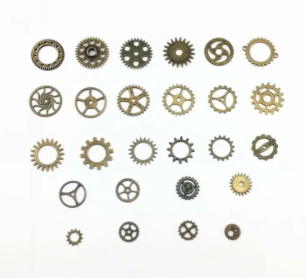 20шт бронзовые Запчасти для часов Steampunk Cyberpunnk Cogs Gears DIY Jewelry Craft|Передачи| |