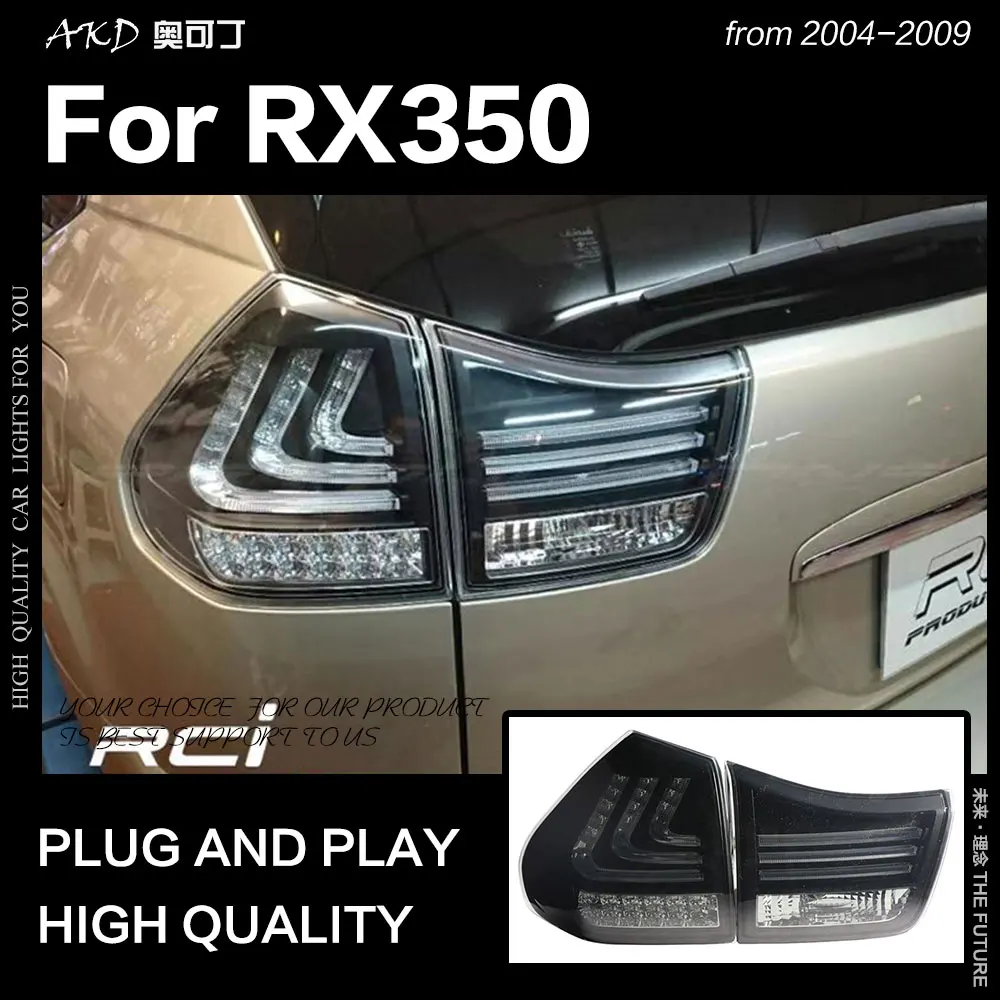 AKD автомобильный Стайлинг для Lexus RX350 задний фонарь 2004-2009 RX330 задний фонарь светодиодный DRL динамический сигнал тормоза Обратный Авто аксессуары