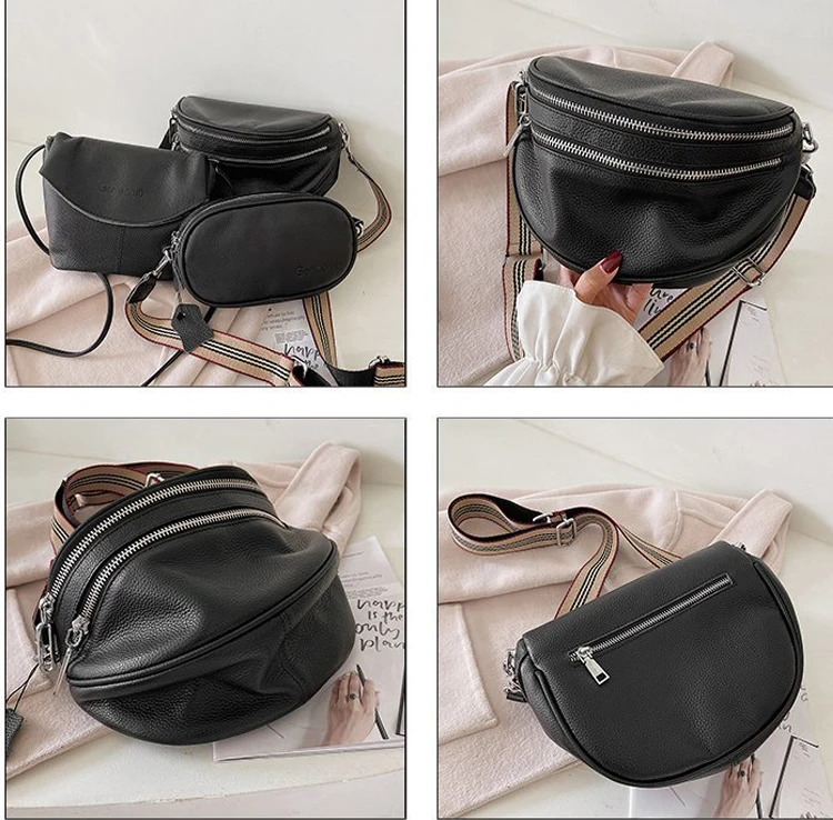 Luxury Genuine Leather Handbags New Designer Fashion Cowhide One Shoulder Handbag Diagonal Multi-Purpose Chest Bag 4