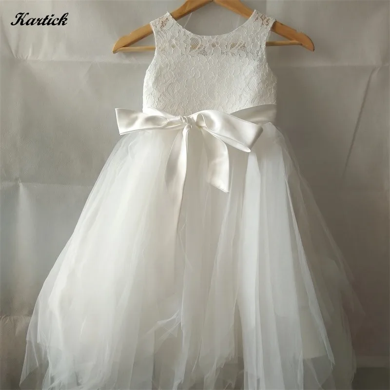 

New Real Flower Girl Dresses with Sashes Little Girls Kids/Child Dress for Wedding Lovely Ball Communion Party Pageant Dresses