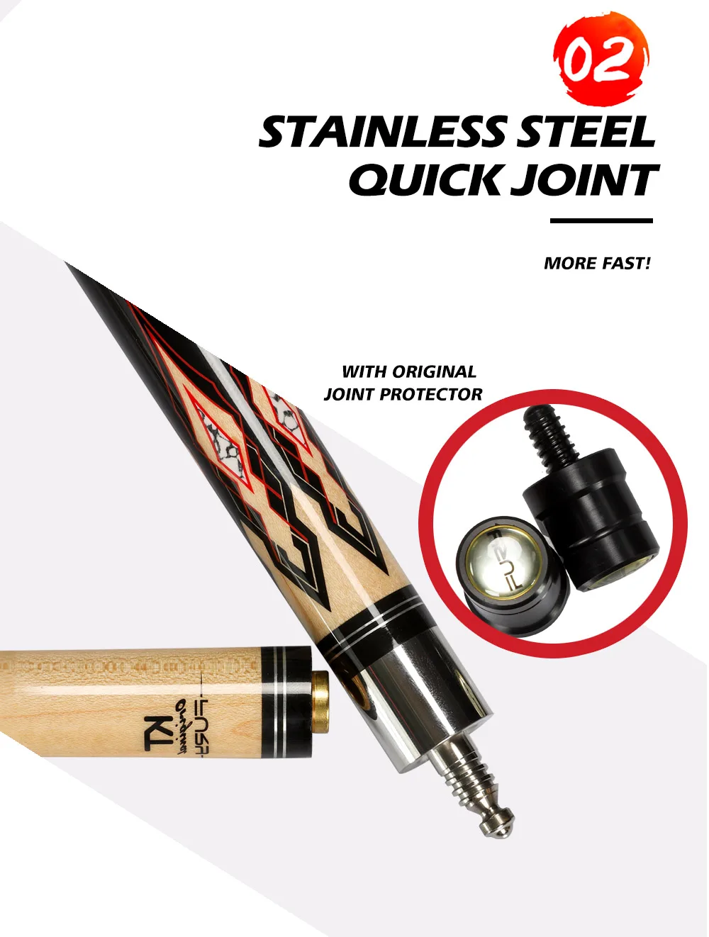 FURY DE Billiard Pool Cue Stick with Case 11.75mm/13mm Tip 147cm Billar Kit for Champion Professional Athlete with Case G