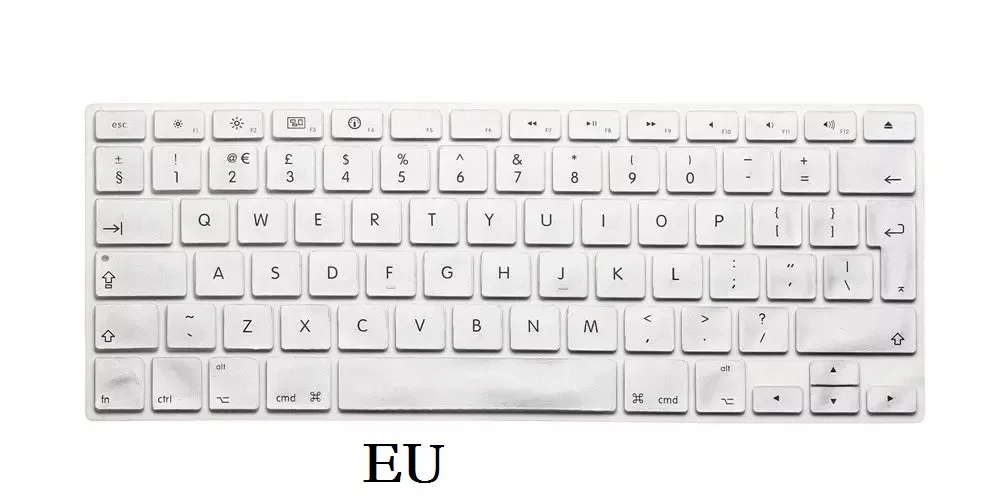 EU-White Клавиатура для Macbook Pro retina 13 15 A1502 A1398, чехол для клавиатуры, тонкая, водонепроницаемая, защитная пленка - Цвет: EU-White