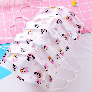

10 PCS Children Kids Disposable Mask Print Random Pattern Face Protection Dustproof Breatheable No-woven Cute Baby Girls Mask