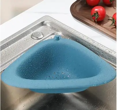 

1PC Triangle Kitchen Sink Strainer Vegetable Fruite Drainer Cup Sponge Storage Rack Sink Filter Shelf Holders