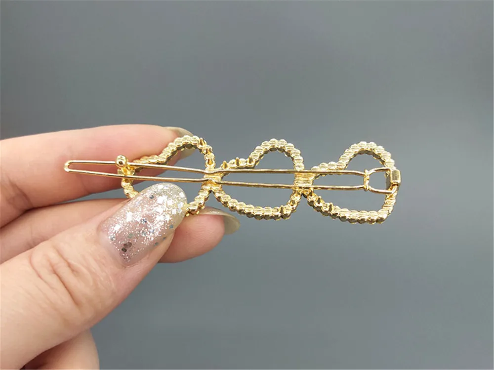 1PC New Shining LOVE Triangle Star Hairpins Diamond Barrette Hair Clips For Girls Styling Tool Hairgrip Women Hair Accessories (16)
