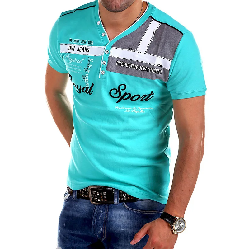Zogaa 2019 New Men Short Sleeve Polo Shirt Summer Turn Down Collar Tops Fashion Shirt Short Sleeve Tops Fitness Slim Shirts Tees