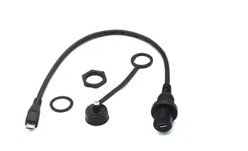 

Micro USB 2.0 IP67 Waterproof Cable,Micro-USB 5pin IP 67 Male to Female Panel Mount Water Proof Connector Extension cord 30cm 1m