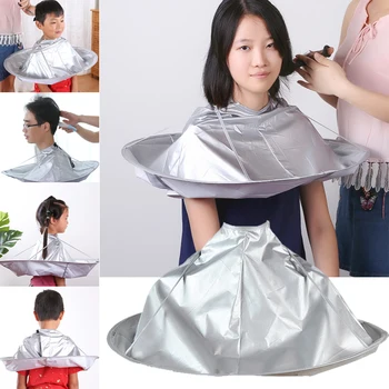 

Wholesale Family Barbers Cape Cloak Salon Hair Cutting Trimming Cover Umbrella Folding Haircut Tool Women Hair Styling Tool M3