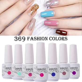 

Kismart 369 Colors 8ml Gel Polish Nail Gel Lak Art Set For Salon LED UV Vernis Semi Permanent Gellak Soak Off Gel Nail Polish