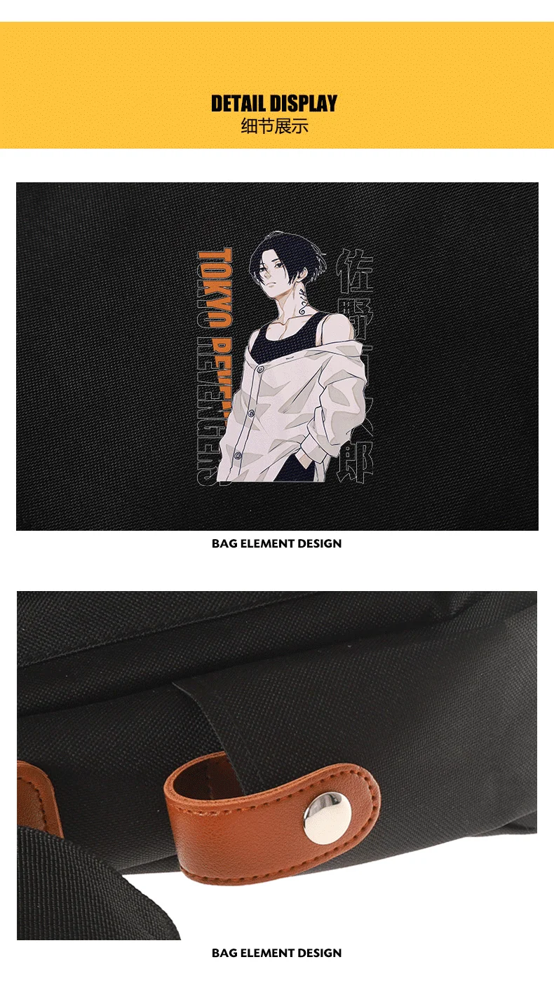 Anime Tokyo Revengers Schoolbag Shoulder Bag The Way of Rebirth Messenger Bag Sano Manjiro Ryuguji Ken Unisex