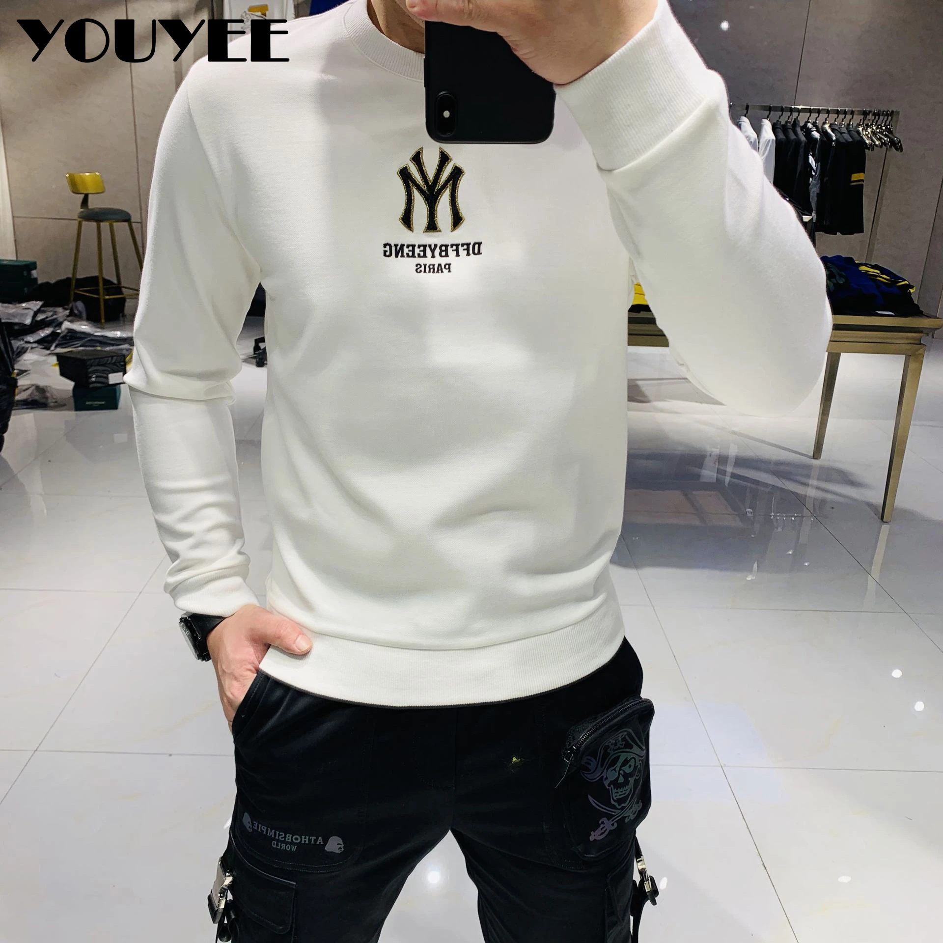 Discrimineren gemakkelijk te kwetsen Activeren Mannen Slim Fitting Truien Borduren Logo Jeugd Youyee 2021 Nieuwe Mode  Ronde Hals Trui Mannelijke Top Een Stuk Grote size M 4XL|Hoodies en  sweaters| - AliExpress