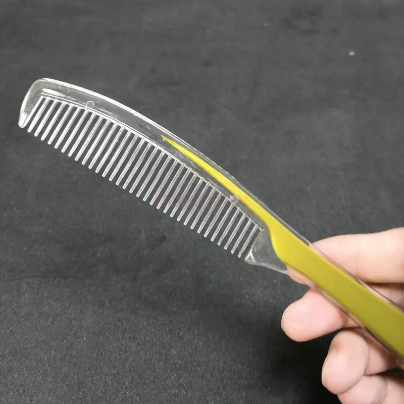 10pcs plastic comb hairdressing Hotel Disposable Combs Long Strip Household Wood Hairbrush Toiletries Plastic Comb Hairdressing 2