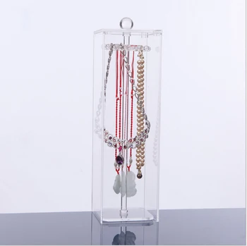 

Jewelry Organizer Necklace Storage Box Chain Container Case Holder Acrylic Transparent Fashion