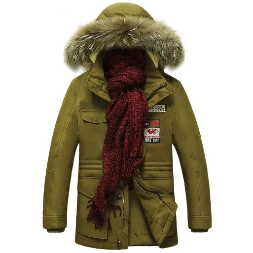 Army green Зимняя мужская куртка со съемным капюшоном, Стеганое теплое хлопковое пальто для отдыха, мужские модные большие парки с карманами размера плюс M-3XL, A3344 - Цвет: Army green