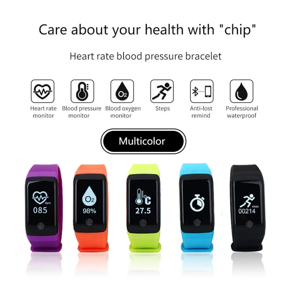 

2020 New Blood Pressure Fitness Tracker Smart Watch Heart Rate Monitor Men's and Women's Sports Watch for ios Android PK W34