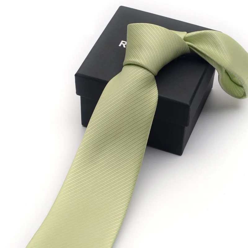 

2022 High Quality Brand New Fashion Formal Light Green 8cm Necktie Bridegroom Wedding Tie Anniversary Party Ties with Gift Box