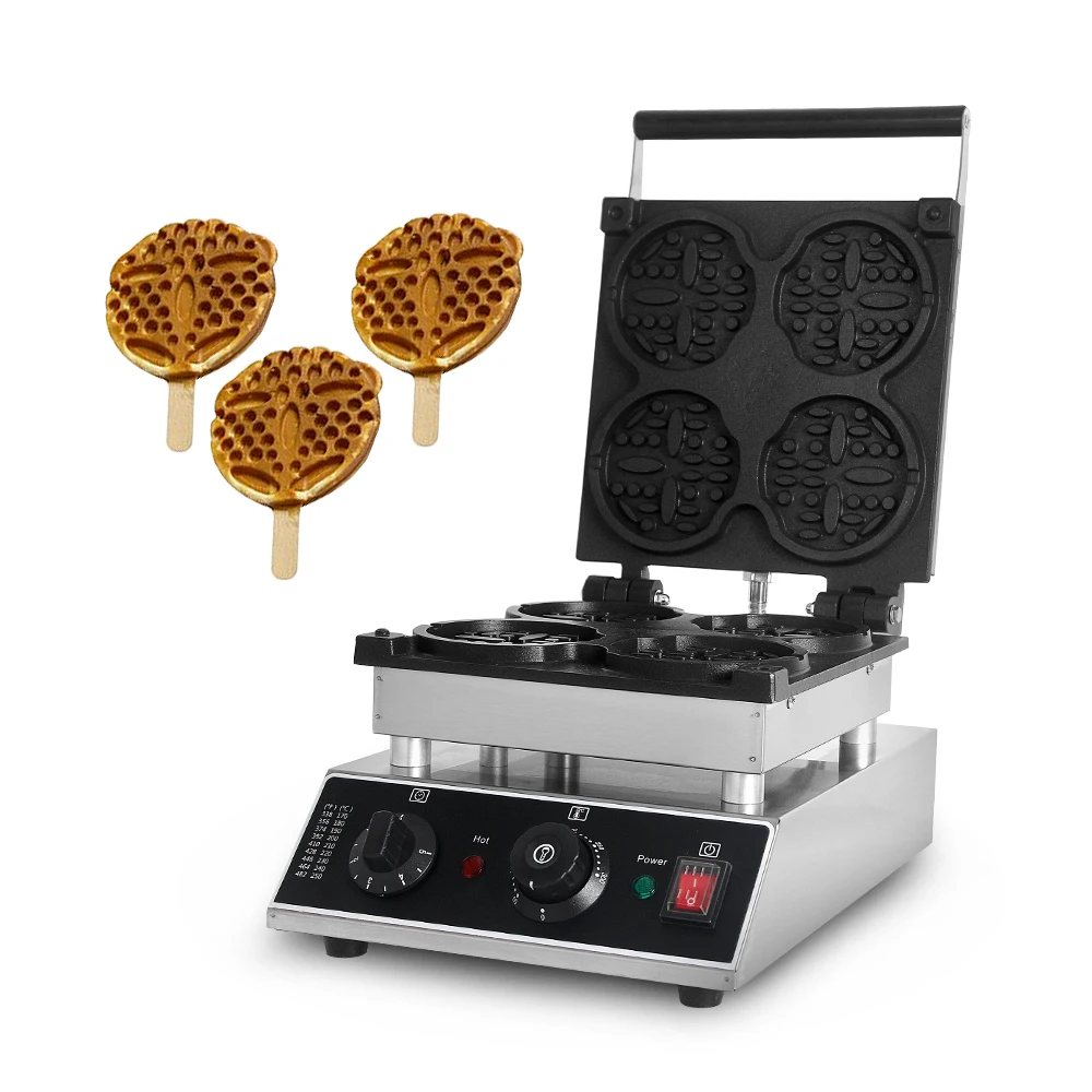 ITOP Waffle Maker 4 Pcs Electric Commercial Round Waffle Machine Oven Non-stick Surface Waffle Muffin Machine Waffle Cake Baker electric multi function pancake pie maker hot dog maker electric muffin waffle stick maker