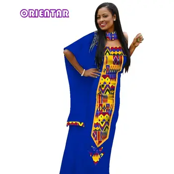 

New Fashion African Dresses for Women Patchwork Cloak Clothes Long Maxi Dress Bazin Riche African Clothing Evening Party WY3011