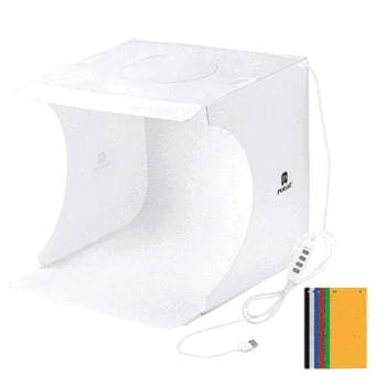 

Portable Photo studio Box Set with LED Ring Light Small Photo Props Equipment Studio Shooting Tent Kit mini folding light box
