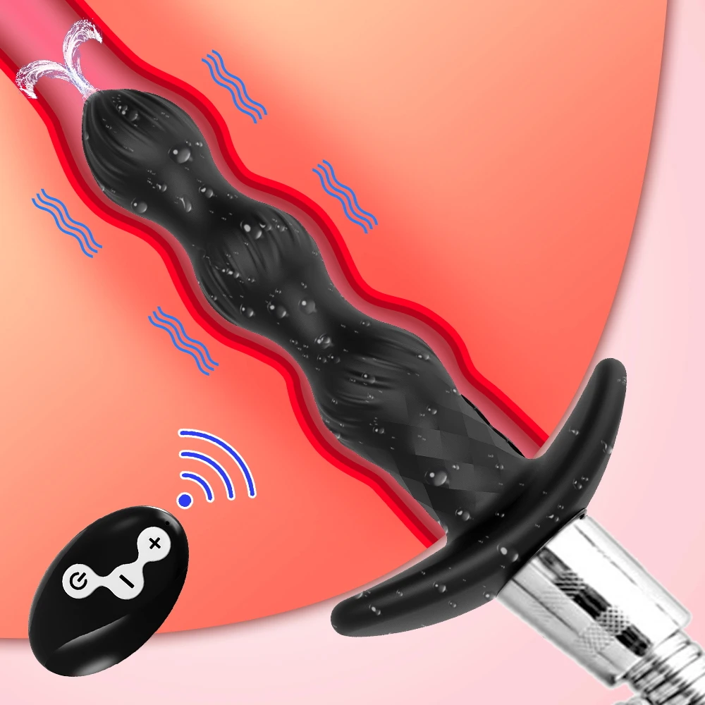 Wireless Remote ButtPlug Anal Cleaner Enema Shower Nozzle Syringe Vagina Anus Rinse Sex Toy for Adult Men Women Gay |