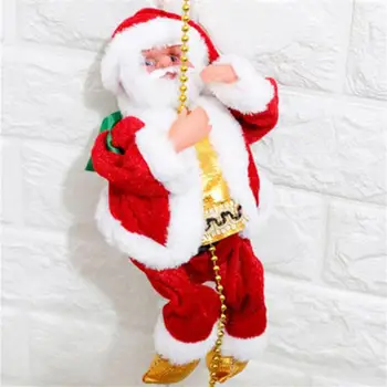 

Christmas Hanging Decoration Santa Claus Electric Climb Ladder Hanging Decoration Christmas Tree Decoration(with Music)