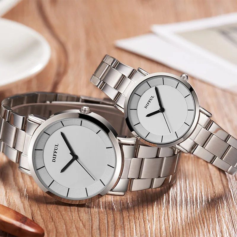 Популярная мода Сплав Кварцевые часы для влюбленных оптом Наручные часы женские часы мужские часы роскошные часы браслет часы DF302