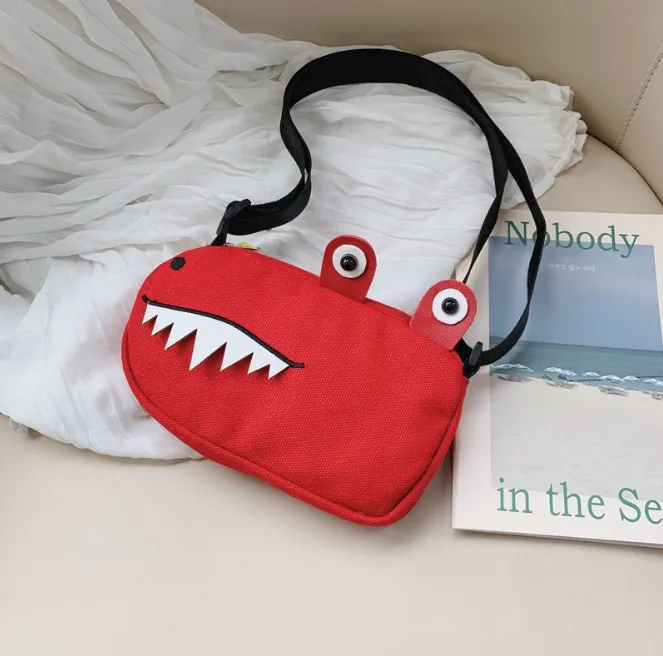Детские поясные сумки, Детская сумка с объемным рисунком динозавра, нагрудная сумка для мальчиков и девочек, детские сумки на пояс, кавайная сумка, T-0160 - Цвет: Red