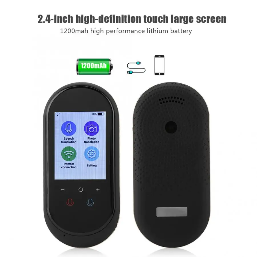 

New 2.4inch Touch Screen WIFI 106 Languages Camera Intelligent Voice Translator