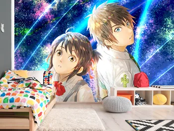

[Self-Adhesive] 3D Your Name 123 Japan Anime Wall Paper mural Wall Print Decal Wall Murals Belly