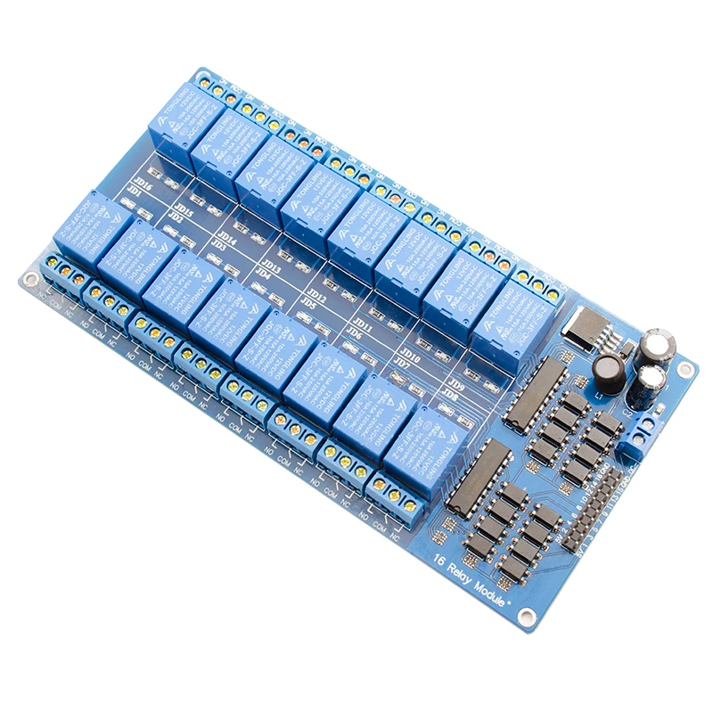 5 шт./лот 16 канальный 12 В 10A AC250V релейный модуль для 8051 PIC ARM DSP PLC MSP430 ttl | Компьютеры и