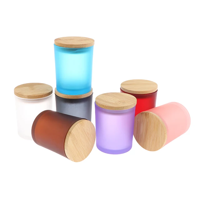 120/200/250ml Candle Holder Glass Containers Candle Cup With Bamboo Lid  Scented Candle Jar Home Diy Candle Making Accessories - Kits - AliExpress