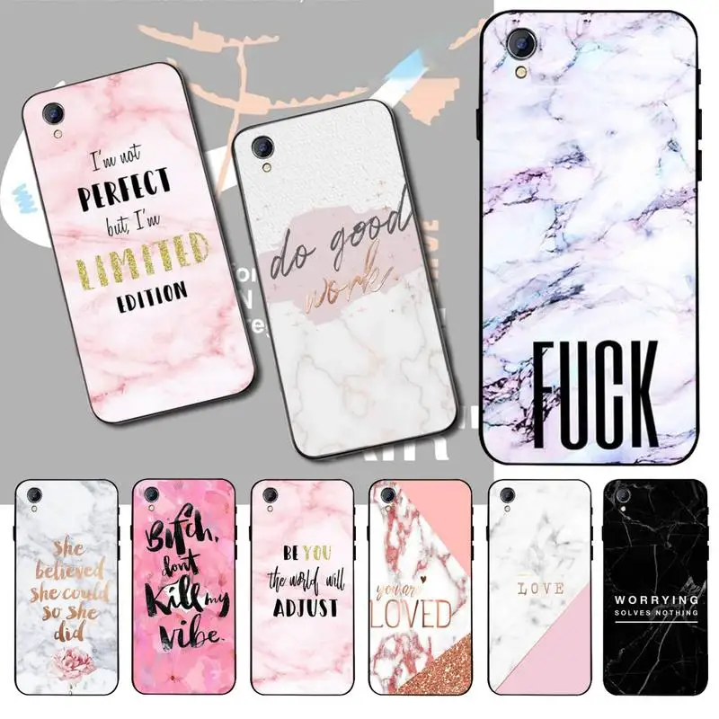 HPCHCJHM 186WE MARBLE INITIALS Newest Super DIY Painted Bling Phone Case For Vivo Y91c Y17 Y51 Y67 Y55 Y93 Y81S Y19 Y7S | Мобильные