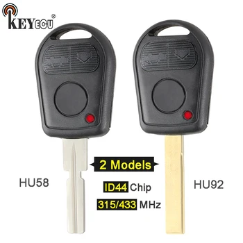 Keyforkess Ajustable Frequenza 315/433MHz ID44 Chip di Chiave A Distanza Fob per BMW E31 E32 E34 E36 E38 E39 E46 Z3 HU58 / HU92 Lama