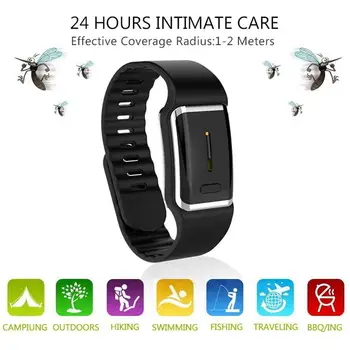 

Children Adults Ultrasonic Electronic Anti-mosquito Bracelet Leather Wristband Stylish no harmful Smart Bracelet